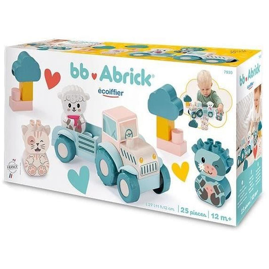 Tractor - Ecoiffier - My first tractor - 25 pieces - Pastel color - For babies 12 months