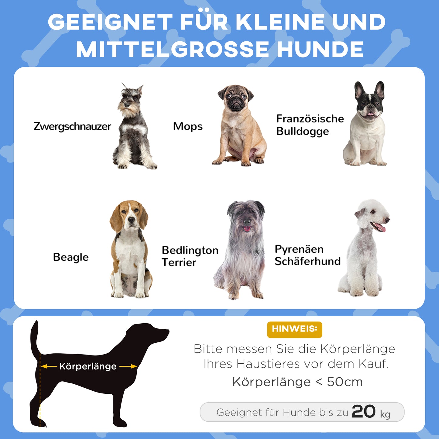 PawHut Hundebett mit Dach, atmungsaktiv, wasserabweisend, bis 20 kg, 76 x 61 x 69,5 cm, Dunkelblau