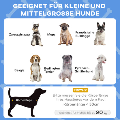 PawHut Hundebett mit Dach, atmungsaktiv, wasserabweisend, bis 20 kg, 76 x 61 x 69,5 cm, Dunkelblau