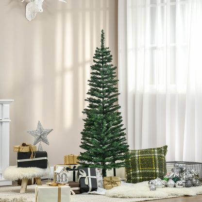 HOMCOM Weihnachtsbaum künstliche Künstliche Tanne Christbaum, inkl Ständer Weihnachtsstern 1,5 m, Grün