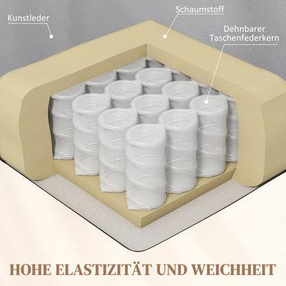 HOMCOM Massagesessel mit Fußstütze, 8 Vibrationspunkte, 5 Modi, inkl. Fernbedienung, Hellgrau