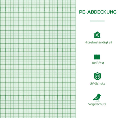 Outsunny Foliegewächshaus mit Fenster Treibhaus Tomatenhaus Frühbeet 180 x 90 x 70 cm Grün