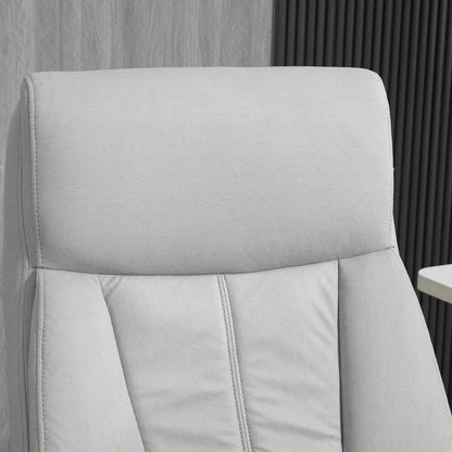 Vinsetto Bürostuhl mit Massagefunktion & Heizfunktion, Fußstütze, bis 120 kg, Grau