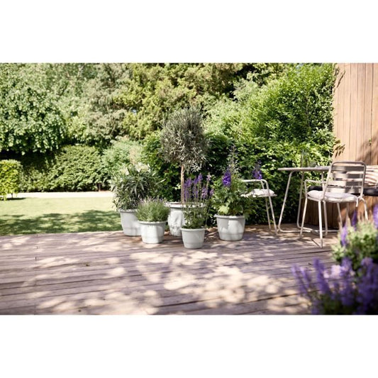 Flowerpot - ELHO - Amiga Round 25 - White - L 25 x W 24.5 x H 18 cm - Outdoor - 100% recycled