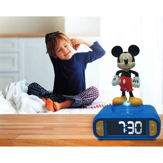 Digital alarm clock with 3D Mickey night light and sound effects