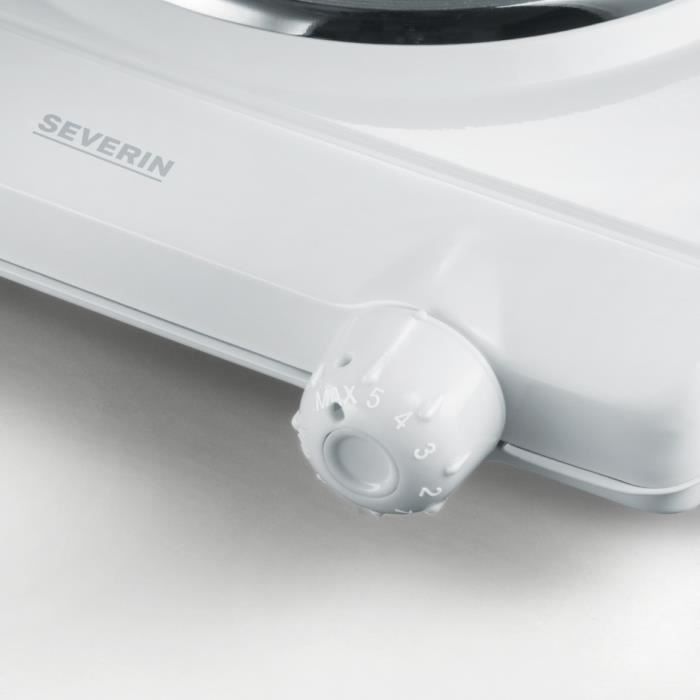 SEVERIN KP1091 REPHAUD - Electric plate 1 500W - 18 cm diameter - Adjustable thermostat - Ideal Small kitchen / white spaces