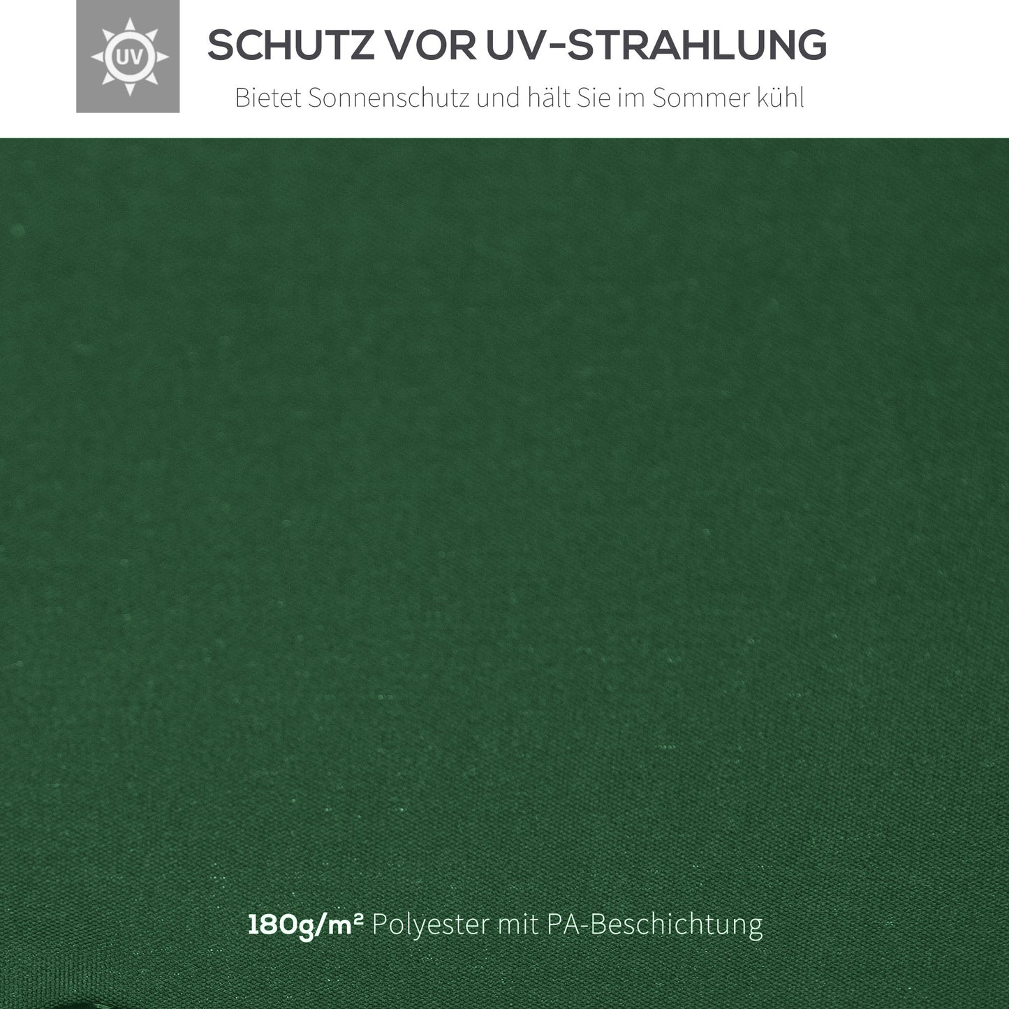 Outsunny Ersatzdach für Pavillon 3x3m wasserabweisend Pavillondach für Metallpavillon Pavillon Ersatzdach Gartenpavillon Partyzelt Gartenzelt Polyester Dunkelgrün