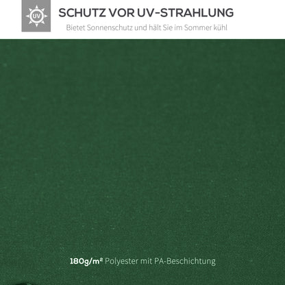 Outsunny Ersatzdach für Pavillon 3x3m wasserabweisend Pavillondach für Metallpavillon Pavillon Ersatzdach Gartenpavillon Partyzelt Gartenzelt Polyester Dunkelgrün