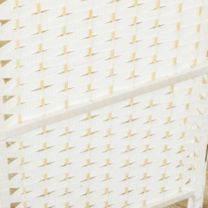 HOMCOM 6-teiliger Raumtrenner, Faltbarer Sichtschutz, Sichtschutzwand für Wohnzimmer, Schlafzimmer, Homeoffice, Weiß