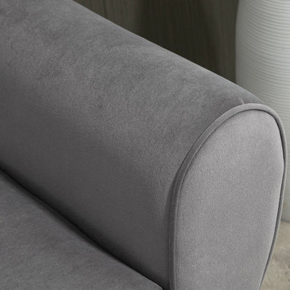 HOMCOM Polsterbank mit Stauraum und Armlehnen, Truhenbank für Flur, Schlafzimmer, Wohnzimmer, 118 x 42 x 66 cm, Dunkelgrau