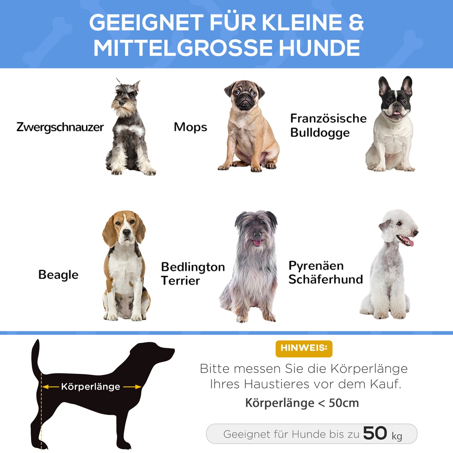 PawHut Hundebett, erhöhte Bauweise, Mesh-Bezug, Stahlrahmen, 29 x 91 x 69 cm, Schwarz