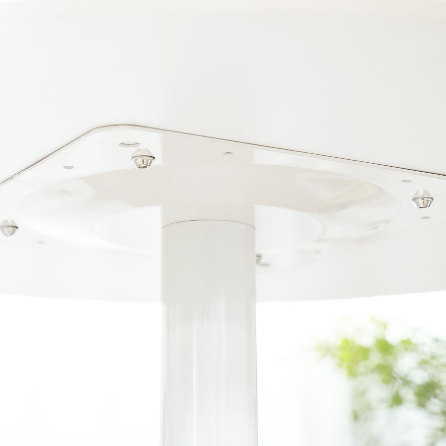 HOMCOM Esstisch für 2 Personen, runde Tischplatte, Stahlfuß, weiß, 70 x 70 x 75 cm