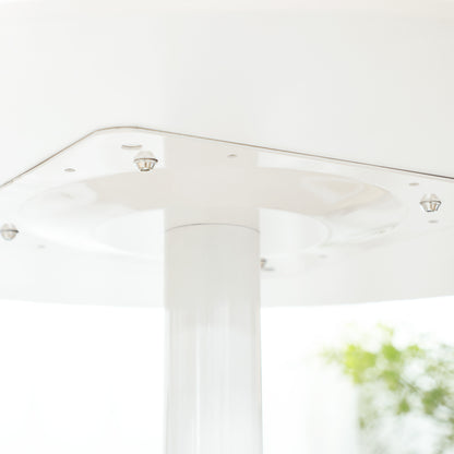 HOMCOM Esstisch für 2 Personen, runde Tischplatte, Stahlfuß, weiß, 70 x 70 x 75 cm