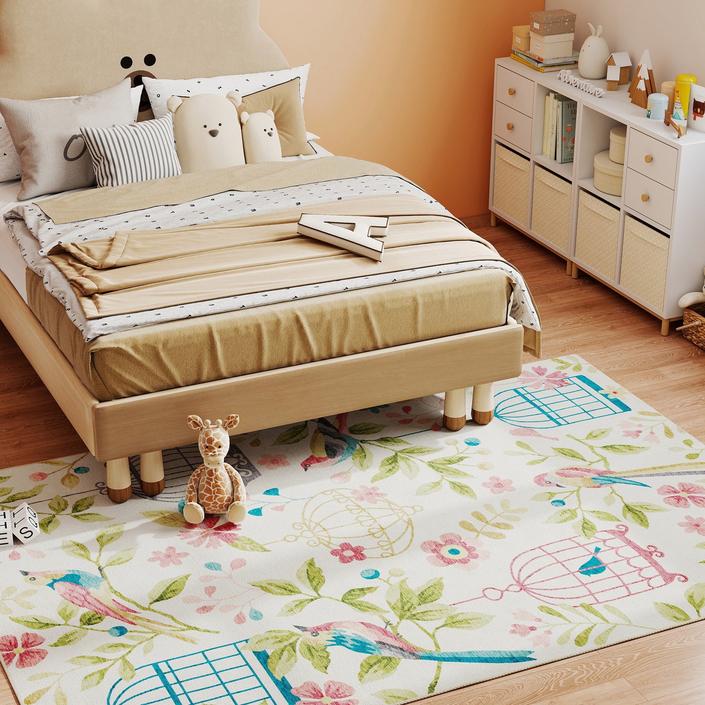 HOMCOM Landteppich, vielseitig einsetzbar, Polyester, leichte Pflege, rutschfest, Bunt