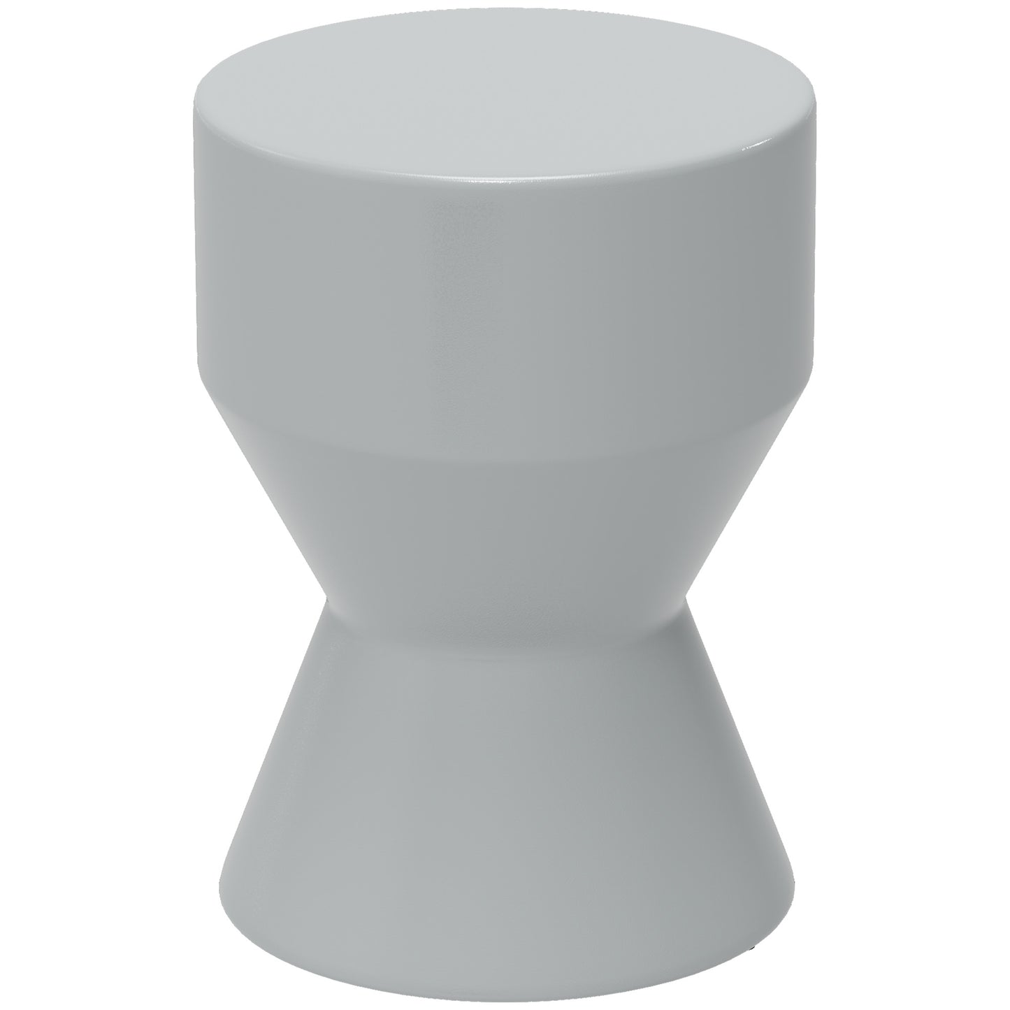 Outsunny Sitzhocker aus Keramik 120kg belastbar Ø33 x 45,5 cm Wetterfest Garten Hocker i Sanduhrform Hellgrau