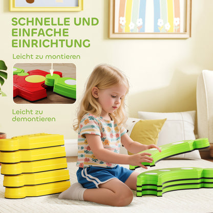 AIYAPLAY Balancebalken für Kinder, interaktives Gestell, rutschfest, Kunststoff, Bunt