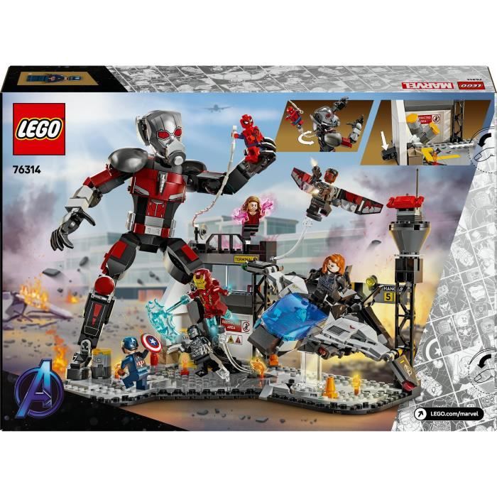 LEGO Marvel 76314 Captain America Civil War Battle - Toy for 10 Year Old Boys