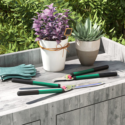 Outsunny Gartenschere Set 2-teilig Messerlänge 40 cm Astschere mit antihaftbeschichtete Metallklingen