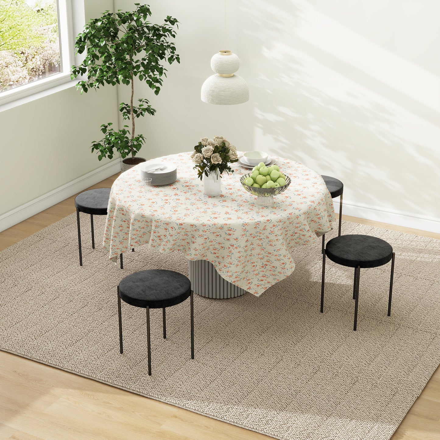 HOMCOM Esszimmerstuhl Akzentstuhl Küchenstühle, 41,5 cm x 41,5 cm x 46 cm, Schwarz