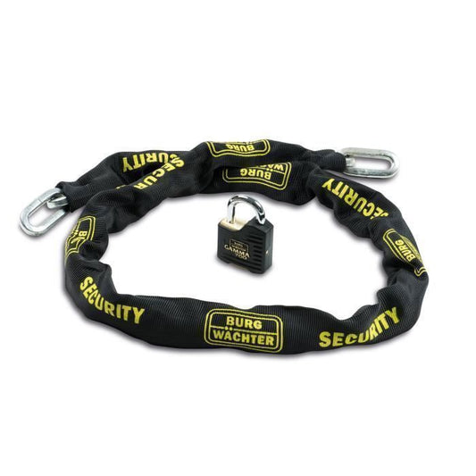 Anti-theft chain - BURG WACHTER - SKM 6/90/NI40 - 90 cm, 6 mm case-hardened square steel, marine stainless steel padlock