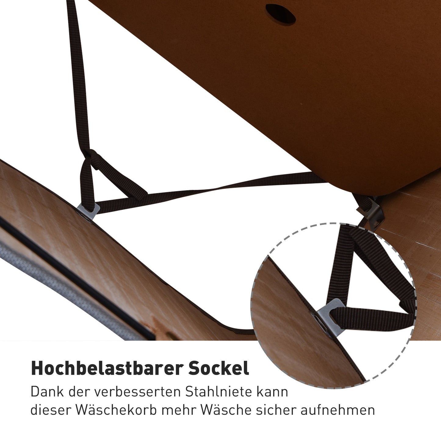 HOMCOM Wäschekorb, 70 L Wäschesammler mit Deckel, herausnehmbarer Innenfutter, Wäschebox für Badezimmer, 40 x 30 x 60 cm, Grau