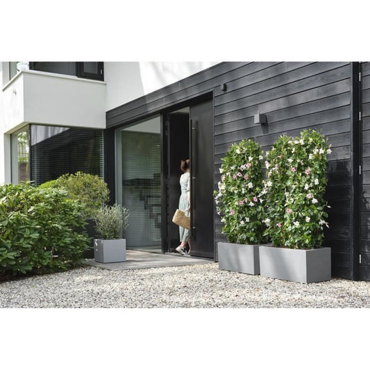 Elho Vivo Next Square 40 Flower box - Gray - Ø 39 x H 38 cm - indoor/outdoor - 100% recycled