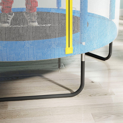 AIYAPLAY Kindertrampolin, Sicherheitsnetz, rutschfeste Beine, Reißverschlusseingang, Bunt