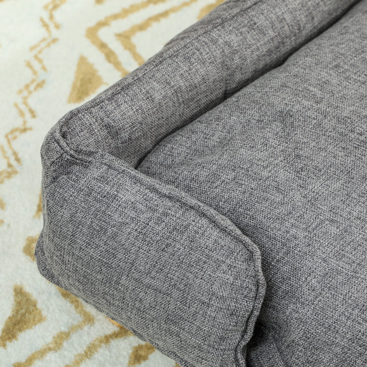 PawHut Hundesofa, Haustiersofa, Haustierbett, abnehmbares u. waschbares Polster, Natur+ Dunkelgrau