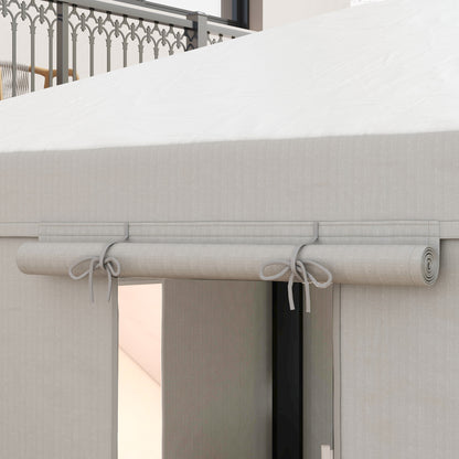 Outsunny Pavillon-Ersatzdach Ersatzvordach, wetterbeständig, 360 x 300 x 270 cm, Weiß