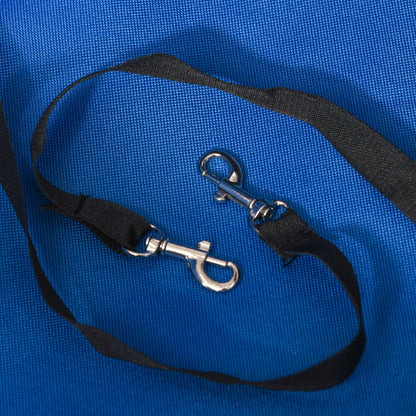 PawHut Hundebuggy Hundewagen bis 4 kg Klappbar Netzfenster Bodenkorb Becherhalter abnehmbares Dach blau 67 x 45 x 96 cm