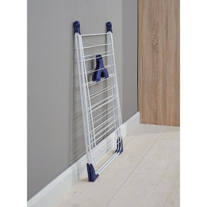 LEIFHEIT 81408 Dryer on semi-automatic closing opening feet 20 meters CLASSIC 200 Flex white & blue