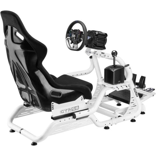 Simracing & Flightsim Support - OPLITE - For GTR S8 Full Force Cockpit - White - Compatible with handbrake, gearbox, joystick
