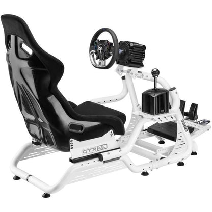 Simracing & Flightsim Support - OPLITE - For GTR S8 Full Force Cockpit - White - Compatible with handbrake, gearbox, joystick