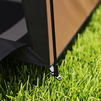 PawHut Haustierzelt, Hundezelt, klappbar, wetterbeständig, Hundehütte, für große Hunde, Dunkelbraun