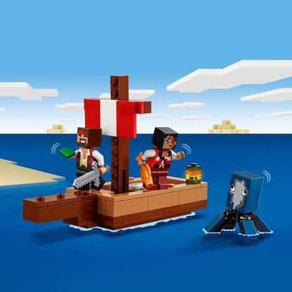 LEGO Minecraft 21259 Pirate Ship Voyage Building and Exploration Set