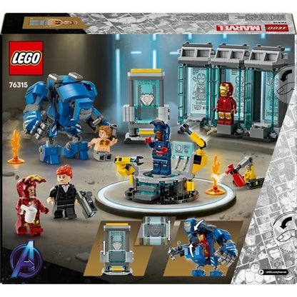 LEGO Marvel 76315 Iron Man Laboratory: Hall of Armor - Toy for Boys, 8 Years Old