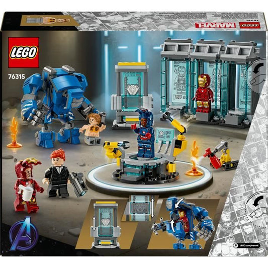 LEGO Marvel 76315 Iron Man Laboratory: Hall of Armor - Toy for Boys, 8 Years Old