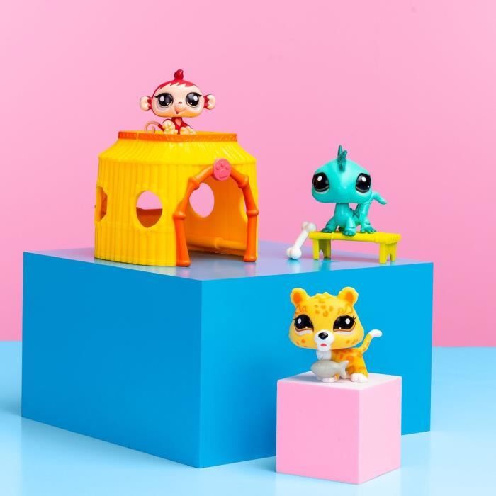 BANDAI - Littlest Pet Shop - Tiki Jungle Pack - 3 animals and accessories - BF00515
