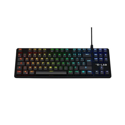 Gaming Keyboard - The G-Lab - KEYZ PLATI. TKL - TKL Format - Mechanical (Red Switch) - Low Profile - RGB - Black