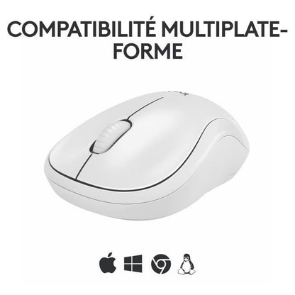 Logitech M240 mouse bluetooth, wireless, compact, portable, fluid follow -up - white
