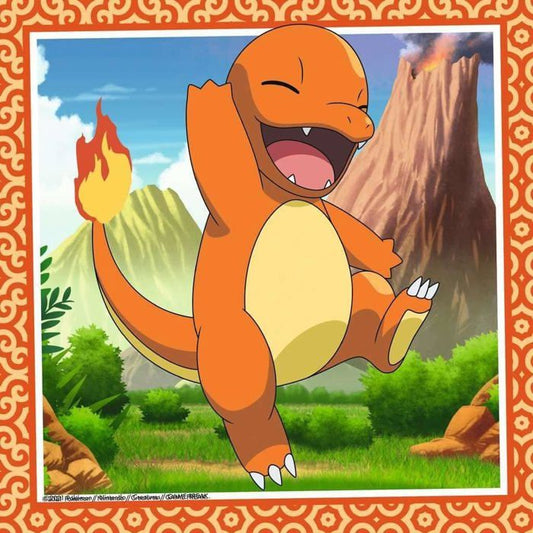 Puzzle for children 3x49 pieces Pokémon - Salameche, Bulbasaur and Squirtle - Ages 5 - 3 posters included - 05586 - Ravensburger