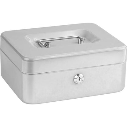 Money box - BURG WACHTER - Money 5020 Light Grey - Key opening, light grey steel