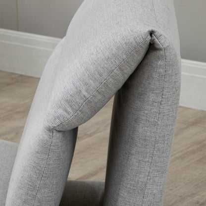 HOMCOM Bodensessel, Gästematratze, Leinenoptik, atmungsaktive Obermaterial, Hellgrau