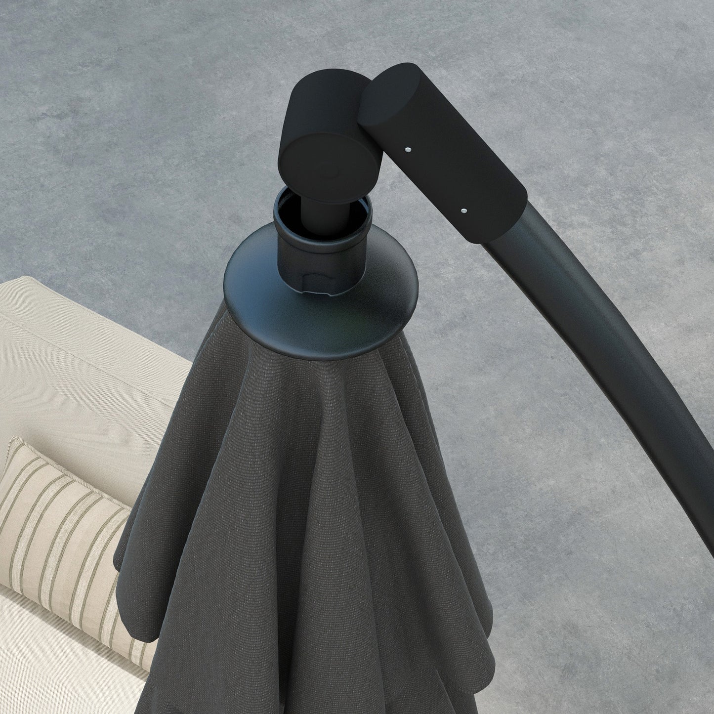 Outsunny Sonnenschirm Ampelschirm, inkl. Kreuzfuß, 293 x 293 x 260 cm, Grau