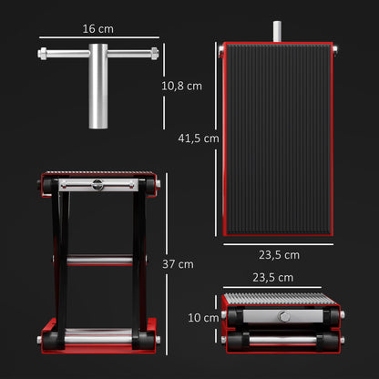 DURHAND Motorradheber 500 kg Belastbar Motorradhebebühne 100-370 mm Höhenverstellbar