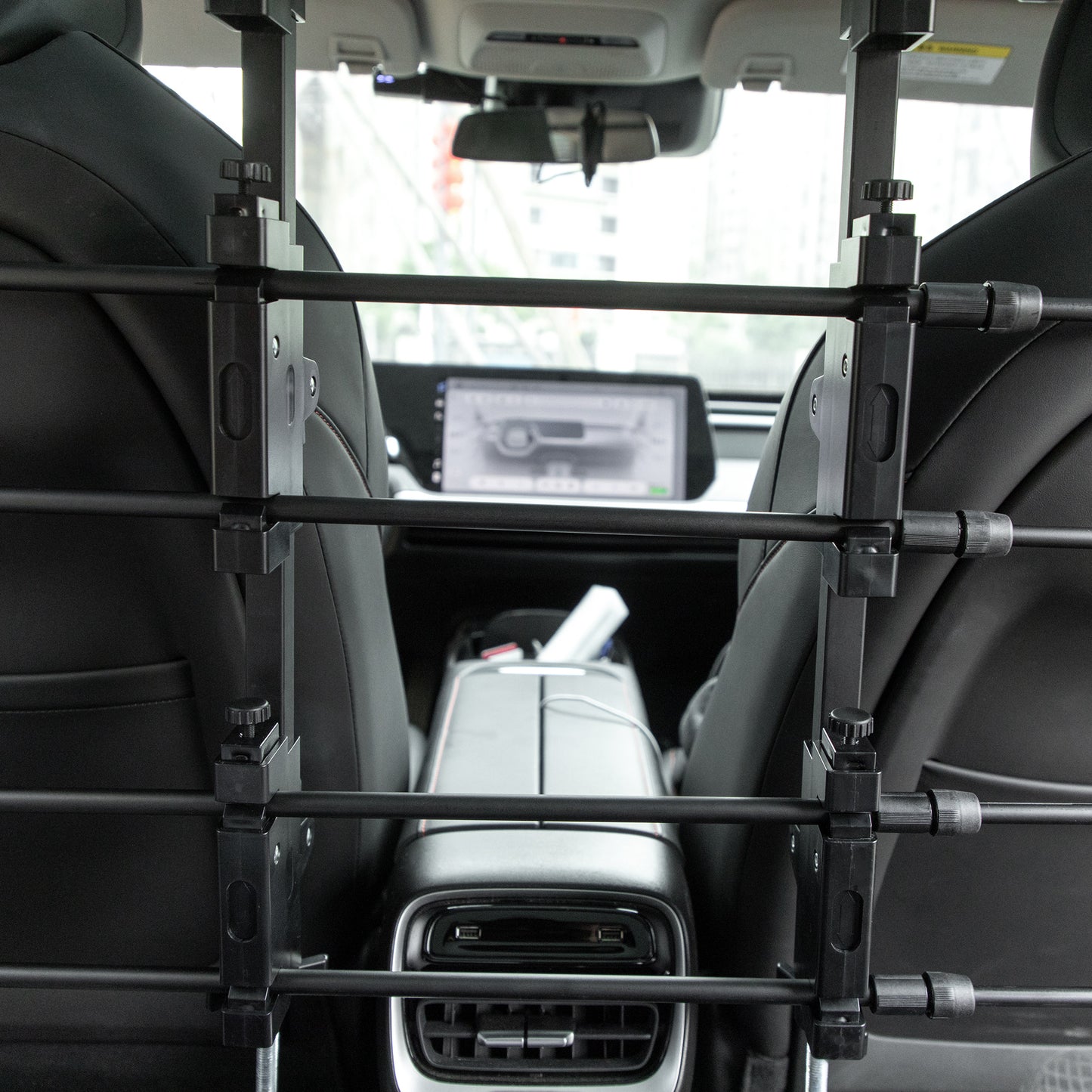 PawHut Hundegitter für den Kofferraum, einfache Montage, robust und formbeständig, Stahl, 150 x 9 x 124 cm