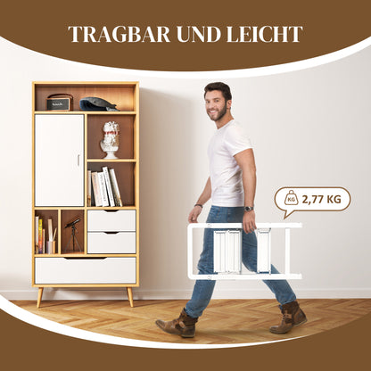 HOMCOM 2-stufige Trittleiter, Aluminum faltbar, rutschfeste Plattform, Weiß