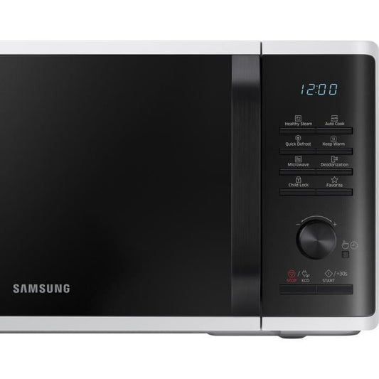 Solo microwave 23L - Samsung - MS23K3555EW - White - Electronic control + button - Hold holder function