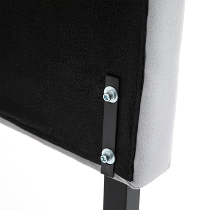 HOMCOM Kopfteil für Bett Polsterkopfteil Bett Kopf Rückenlehne Bettkopfteil in grau Pappel Samt Stoff 185 x 8 x 134 cm