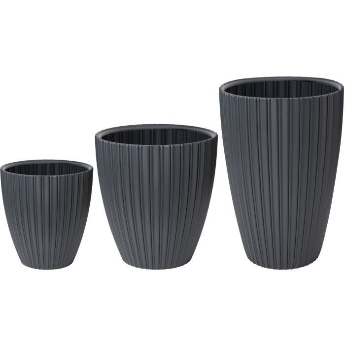 Flowerpot - Garden ID - Fancy - 40 x 42 cm - For garden, balconies or interiors - Anthracite
